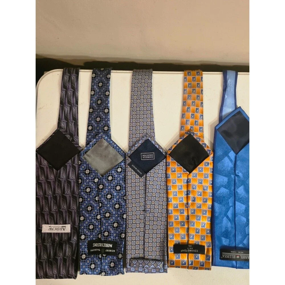 Daniel Elissa and Arrow and others Lot of 5 XL Ties Office Business Bundle